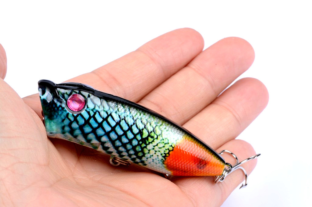 Small Popper Fishing Lures 40mm 2.3g Hard Plastic Baits Fresh Water Bass Swimbait Tackle Gear