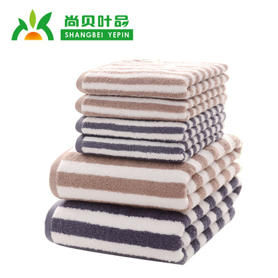 浴巾纯棉情侣条纹浴巾韩版家用情侣洗澡巾斑马纹浴巾外贸出口|ru