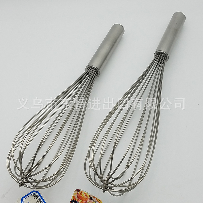 Factory direct sales of stainless steel egg beater with steel handle and 8-line manual mixer. Egg and cream beater for baking detail image 6