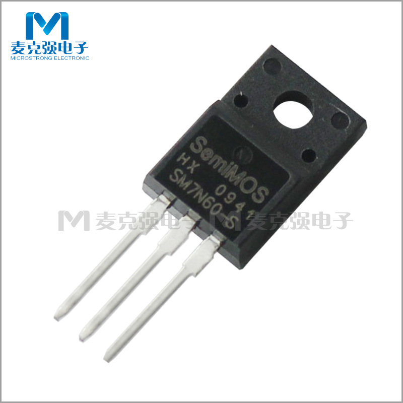 国产SemiMOS直插场效应管MOS管SM7N60-S TO-220F 7N60全新N沟道