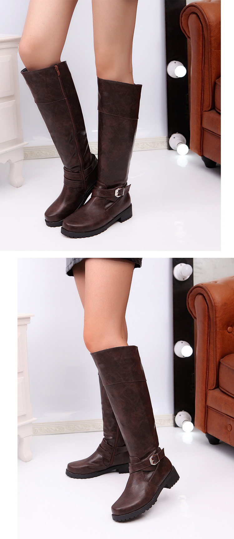Bottes femme en PU artificiel - Ref 3355428 Image 62