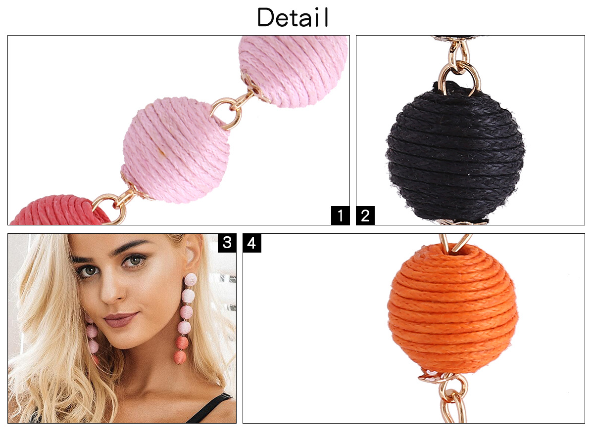 Occident and the United States alloy manual earring (Orange)NHNMD3818-Orange
