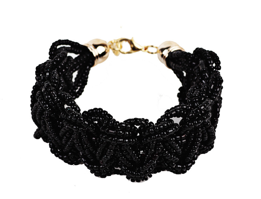 Bohemian Solid Color Alloy Resin Beaded Women's Bracelets display picture 3