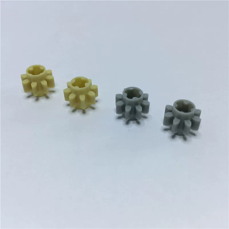 Lego, mechanical constructor with accessories with gears, science and technology, small particles