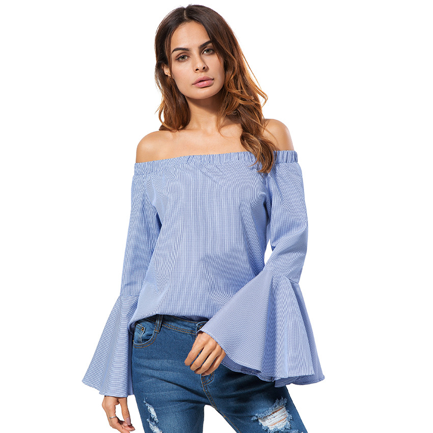  sexy horn long-sleeved off-shoulder top nihaostyles wholesale clothing NSBJ100617