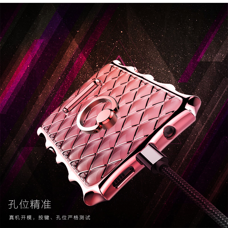 SIMON Crown Luxury Royal Electroplating Soft TPU Streamline Protection Case Cover with 360° Rotating Anti-drop Finger Ring Grip Holder for Samsung Galaxy S8 Plus & Galaxy S8