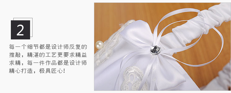 Direct supply from wedding product manufacturers: European-style wedding flower boys, flower baskets, creative hand-embroidered flower-scattering baskets, bows, and bride's wedding baskets detail image 4