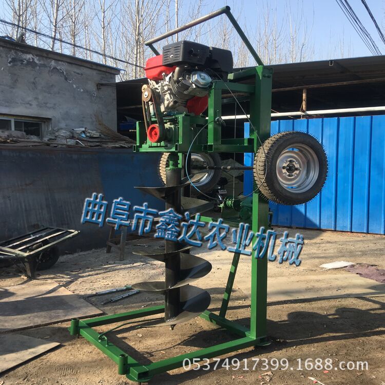 新型电线杆挖坑机 拖拉机式挖坑机 电线杆大棚挖坑机