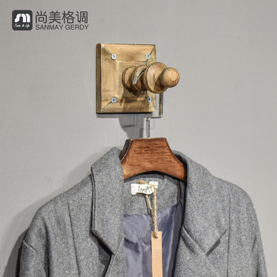 尚美格调服装店展示架实木货架正挂上墙点挂复古童装女装包包壁挂