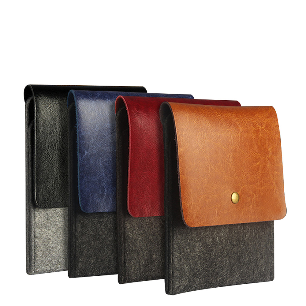 new pattern business affairs felt wear-resisting Tablet PC Sleeve notebook originality double-deck cowhide Shockproof smart cover