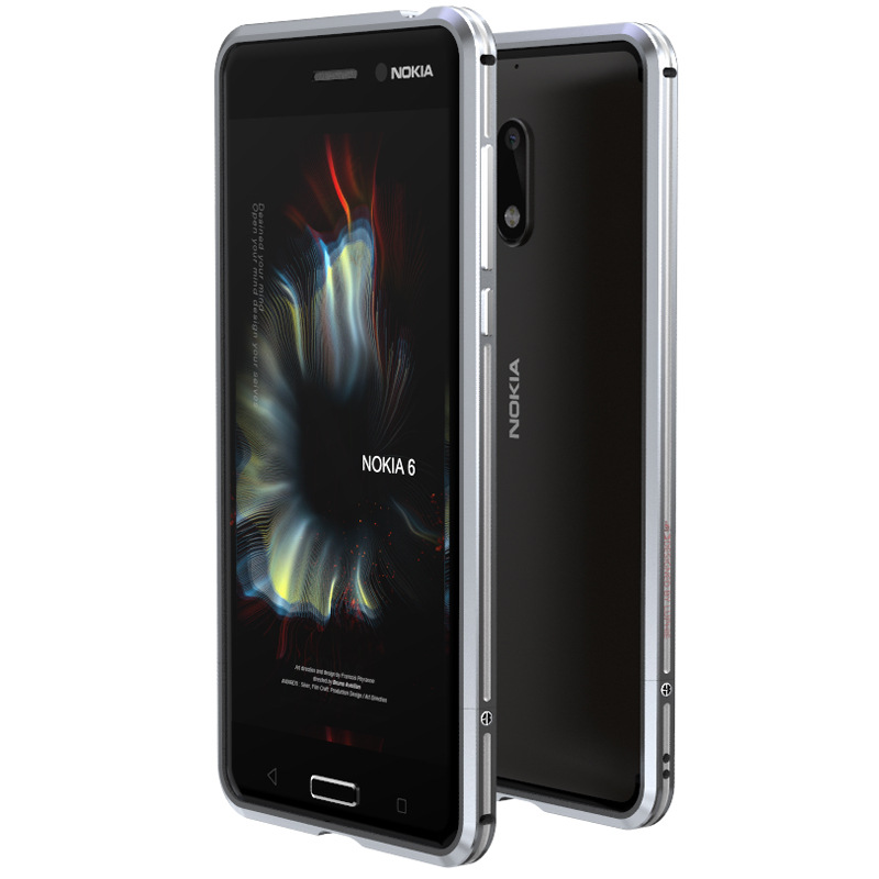 Luphie Bicolor Blade Sword Slim Light Aluminum Bumper Metal Shell Case for Nokia 6