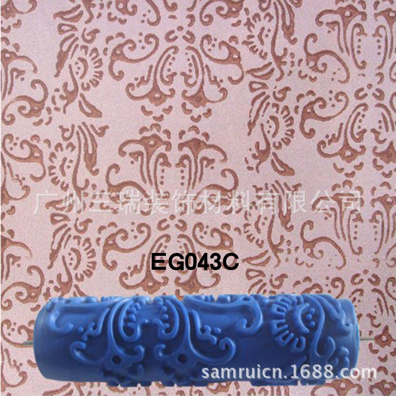 7 pulgadas rodillo de impresión herramienta arte pintura pared moleteado líquido papel pintado rodillo de impresión pintura rodillo moleteado rodillo