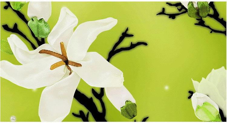 Oujin nianhua cinta bordado fábrica directa color impresión colgante pintura noche Magnolia sala de estar entrada pintura decorativa
