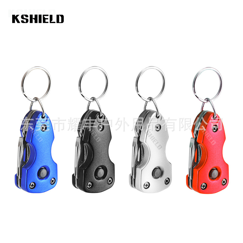 Manufactor wholesale multi-function Bottle opener Portable Stainless steel One originality fold multi-function Key buckle tool