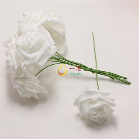 6 cm nhà máy bó hoa trang trí hoa hồng ban nhạc Terrier mô phỏng pe nhà bọt nhân tạo hoa Yiwu Cầm hoa