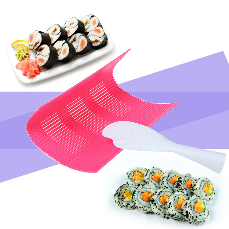 日本進口 迷你壽司卷簾 可站立飯鏟子傢用手工DIY壽司卷簾