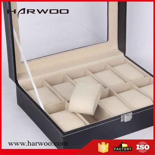 Large amount of leather 10-bit watch box wholesale high-end watch display collection box boyfriend birthday gift