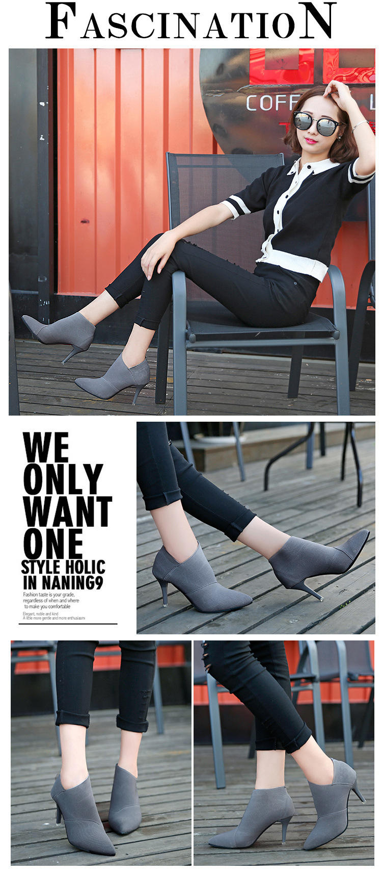 Bottes femme en Tissu - Ref 3355476 Image 20