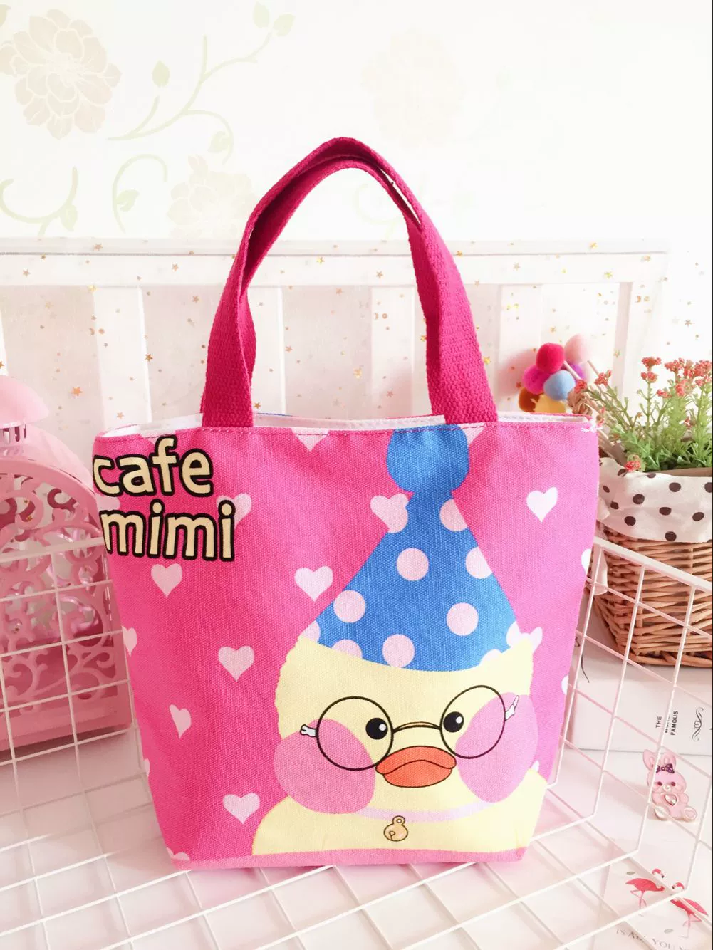 Новый Ding Dang Cat Rice Box Shi Tsai Platform Bunbuka Big Star lunch Bag K cat canvas bento bag