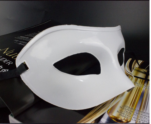 Masquerade men's eye mask simple black half face Halloween mask party holiday party performance props