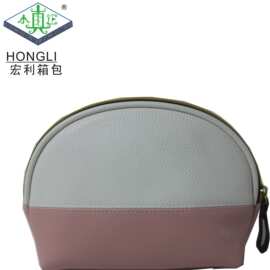 厂家直销可定制logo韩范半圆清新贝壳化妆包