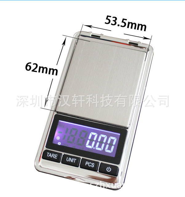厂家直销珠宝秤口袋电子秤 绿光透明盖迷你手掌称高精度珠宝秤