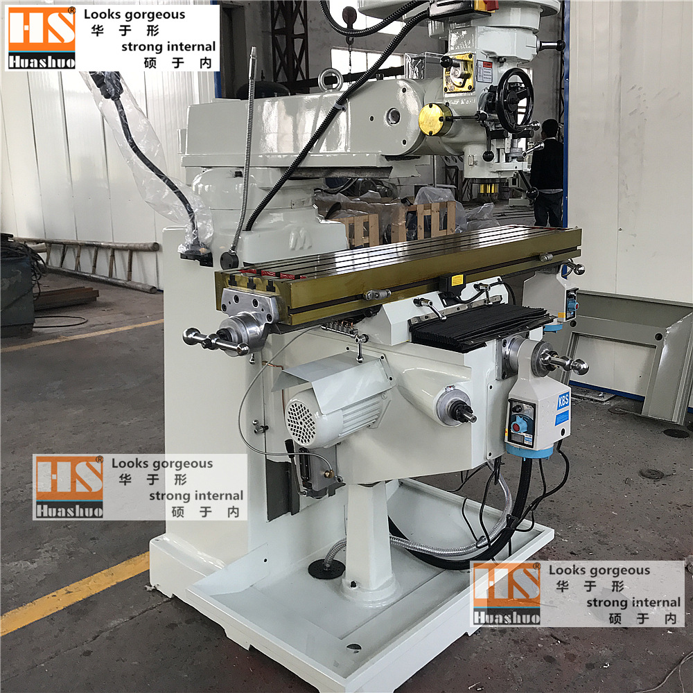 供应精密台湾铣头4号炮塔铣床主轴自动进给功能高速皮带主轴