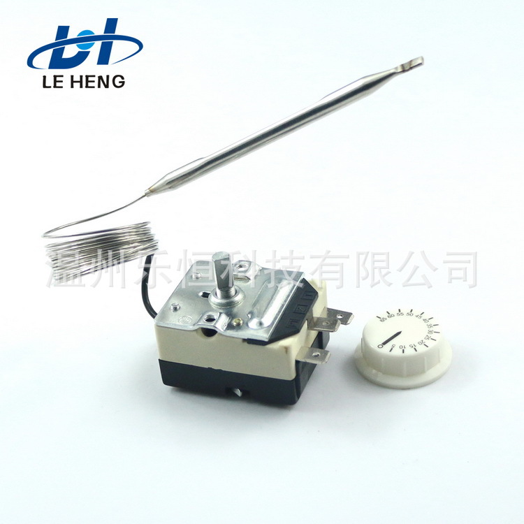 -35度到65度711白色盖子控温器开关不锈钢毛细管温控器制冷用恒温