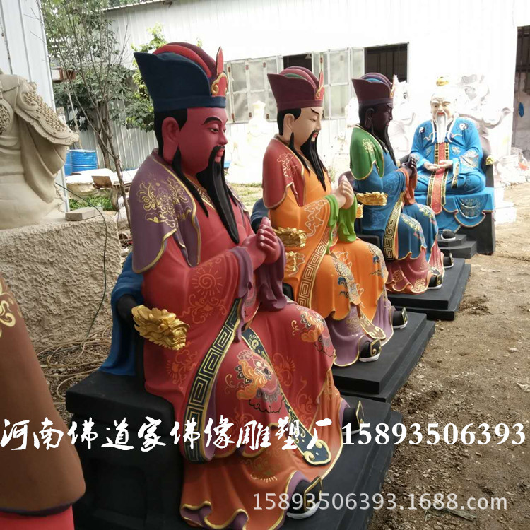 定做彩绘三官大帝神像 树脂玻璃钢大型宗教用品神像 批发佛像