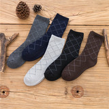 Демисезонные шерстяные цветные удерживающие тепло носки для отдыха, увеличенная толщина, средней длины