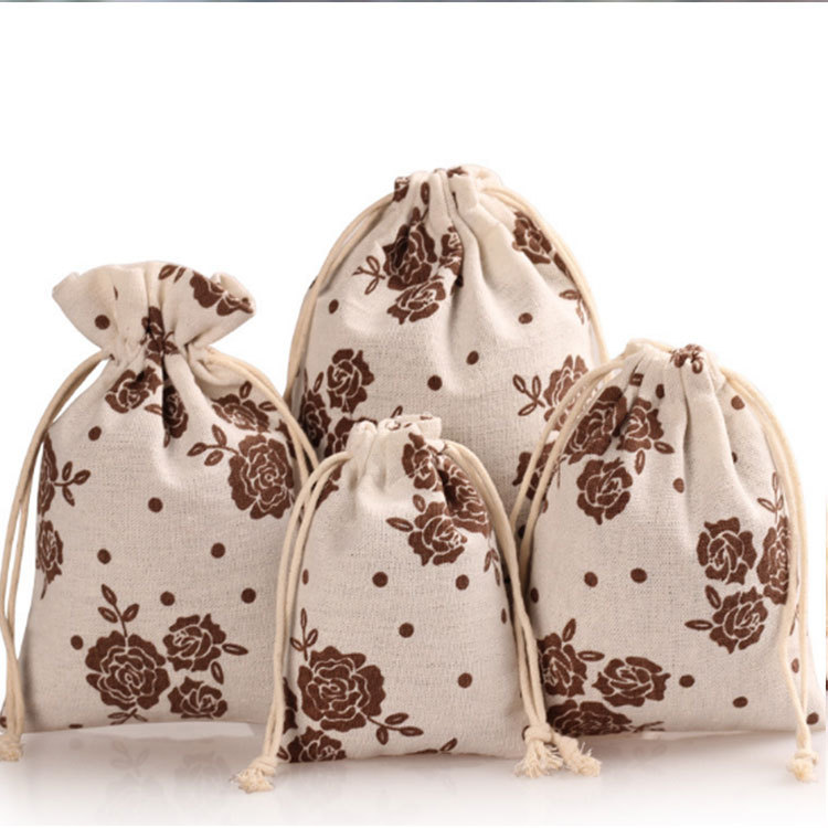 专业订 制棉布束口帆布袋 棉麻抽绳袋 环保棉布袋 小布袋免费设计