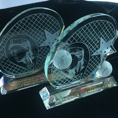 crystal Tennis medal Sports Event trophy customized wholesale company Annual meeting Awards gift