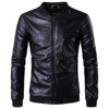European Code Hitz Mens Carrie leather collar high-end leather oversized embroidery locomotive