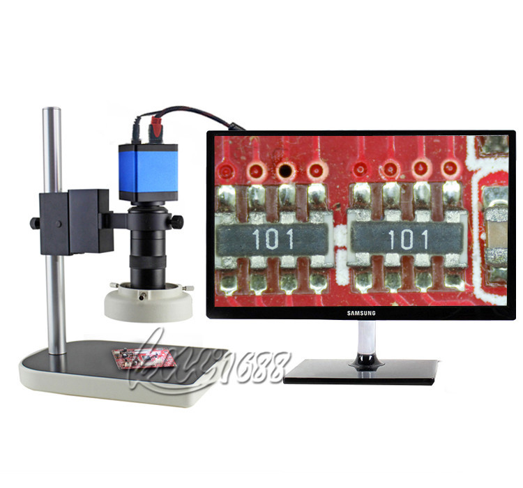 HDMI/VGA视频电子数码显微镜130倍电路板手机维修放大仪器1080P