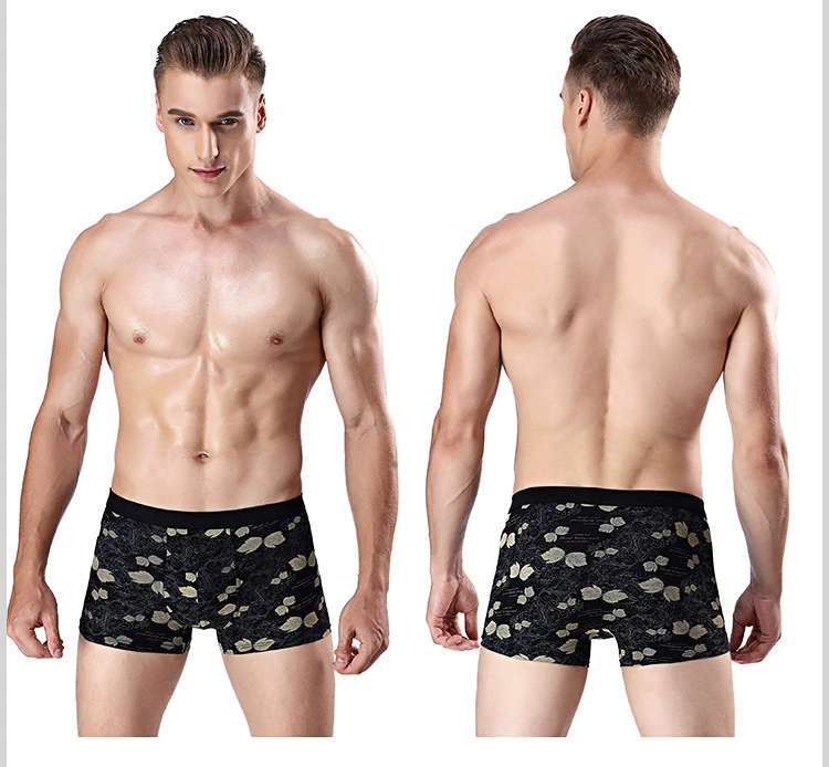 Đồ lót nam quần boxer nam thoáng khí cotton trẻ trung in bốn góc quần short