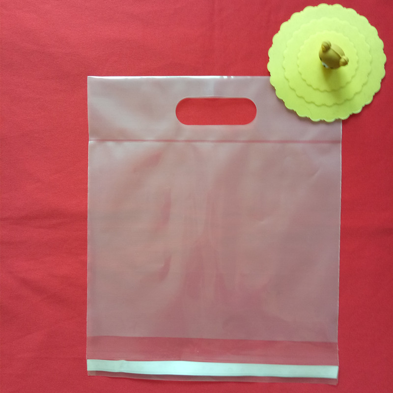 厂家供应pe自粘袋透明手拎塑料包装袋破坏性胶带饰品包装袋可印刷