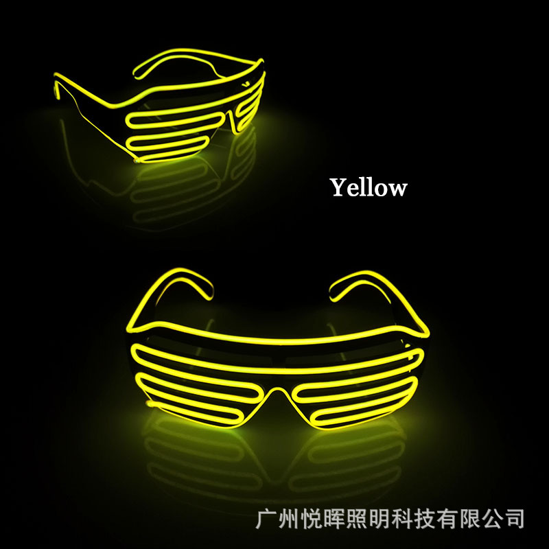 Venta caliente de Halloween persianas monocromo gafas luminosas bola vestir gafas fluorescentes Festival atmósfera suministros