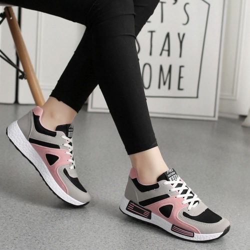  Spring and Autumn Korean Style Sports Shoes Women's Versatile Casual Shoes Forrest Gump Shoes Student Breathable Sneakers Flat Running Shoes