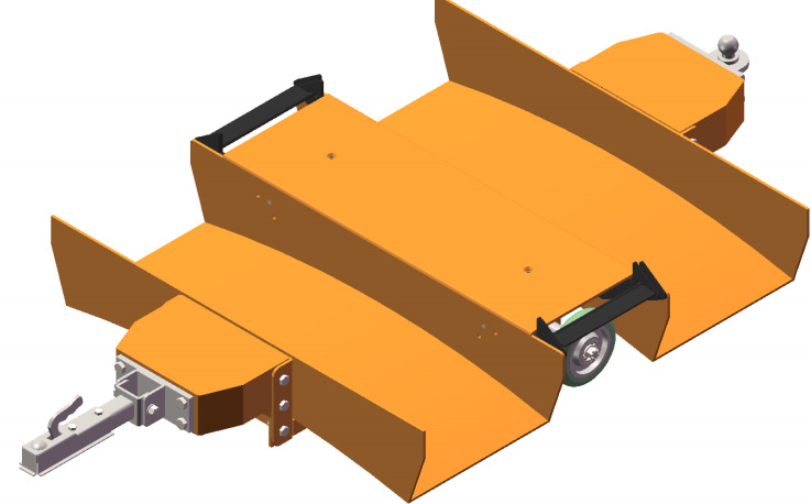 普尔夫同轨迹拖车 乌龟车挂车 同轨迹平板车 厂内物流小火车北京