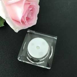 水晶LED灯座底座发光七彩充电迷你礼品摆件鸡尾酒工艺品展示