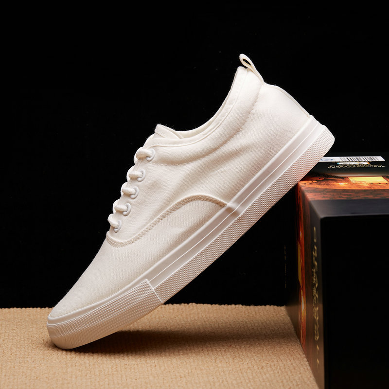 2019 New Teenager Fashion Canvas Shoes Height Increased Casual Trendy Shoes Lace-up Students Korean Men's Shoes 573