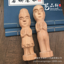 雕刻配件小桃木人婴儿产品DIY配饰手工雕刻小件