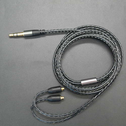 工厂直供可拆卸耳机线材MMCX绞纹MP3适用舒尔SE315/535/846/UE900