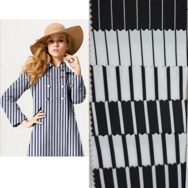 现货300克条纹空气层3D夹丝太空层卫衣针织间纹面料2018热销A035