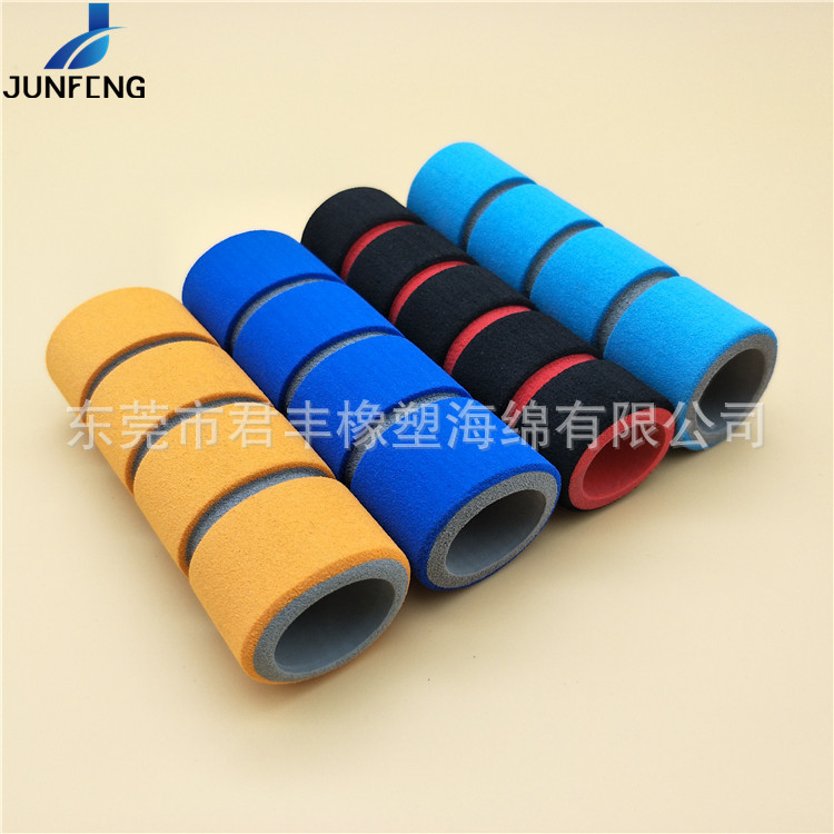 定制自拍杆护套 NBR双色竹节沟槽防滑手把套 EVA双色手柄护套