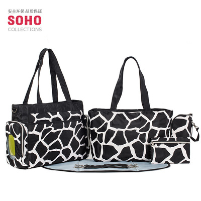 SOHO多功能大容量單雙肩石頭紋媽咪包斜挎待産母嬰包手提媽媽包