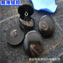 新款天然牛角纽扣 黑色手缝西装扣 男士袖扣 高档女士风衣扣定做