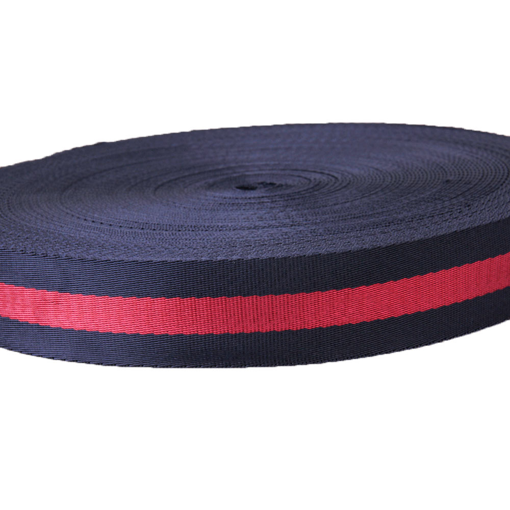 广州力满 现货 32mm 1.2寸 3分 藏青间红色 涤纶 包边织带