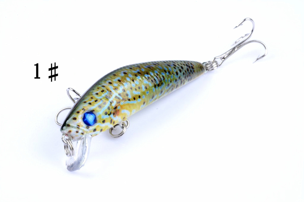 Shallow Diving Minnow Lures Hard Plastic Baits Bass Trout Fresh Water Fishing Lure