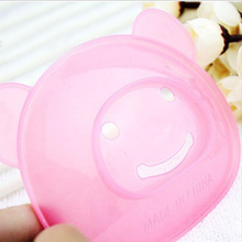 韓版小熊香皂盒可愛透明卡通創意肥皂盒 家居衛浴日用塑料香皂托